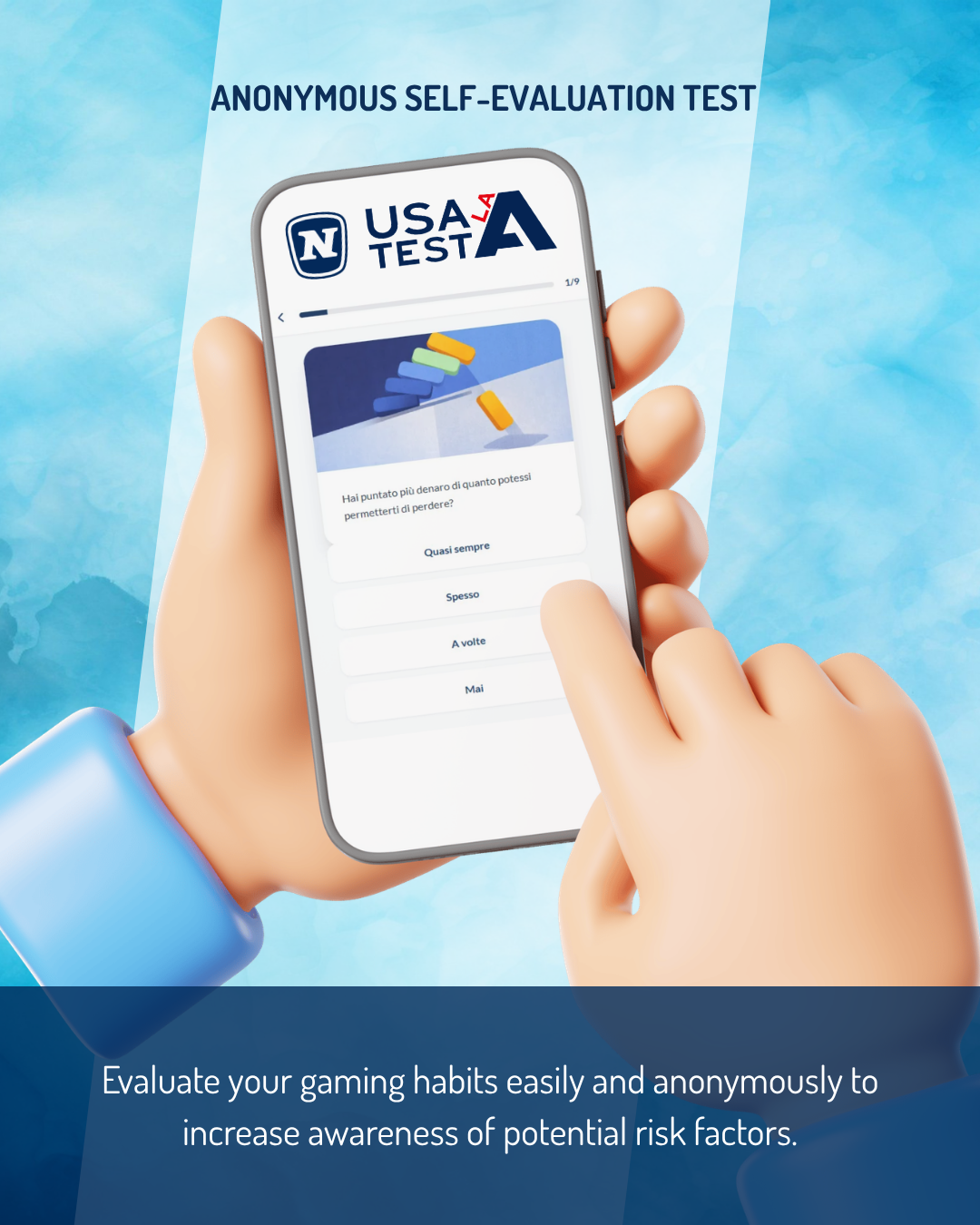 Usa La Testa App self-evaluation test