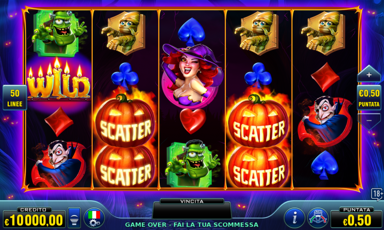 Halloween 001 base game min bet
